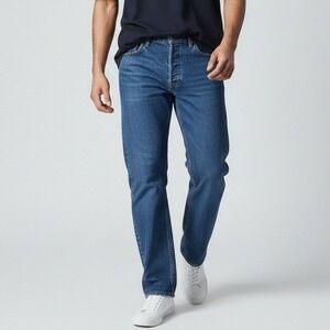 Levi's Mens 501 Original Fit Button Fly Denim Jeans Medium Wash 42x30